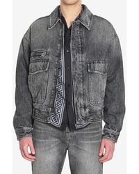 Versace - Stonewashed Denim Jacket - Lyst
