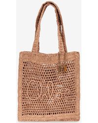 Chloé - Summer Banana Crochet Raffia Tote Bag - Lyst