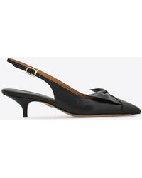 Ferragamo - Felli 40 Soft Bow Slingback Pumps - Lyst