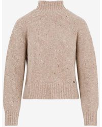 Akris - Bouclé Cashmere High-Neck Sweater - Lyst