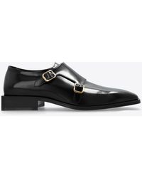 Ferragamo - Caracas Leather Double Monk-Strap Shoes - Lyst