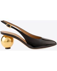 パンプス SALVATORE FERRAGAMO Black Leather Tessie 70 Pumps Ferragamo Salvatore Leather Tessie 70 Pumps in Black | Lyst