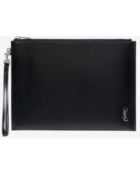 Saint Laurent - Cassandre Leather Pouch - Lyst