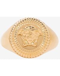 Versace - Medusa Head Brass Ring - Lyst
