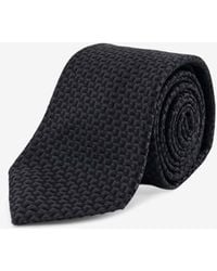 Kiton - Silk Logo Tie - Lyst