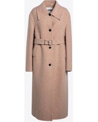 Jil Sander - Single-Breasted Belted Wool Coat - Lyst