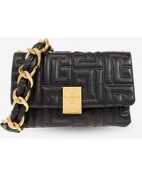 Balmain - Small 1945 Soft Quilted Leather Shoulder Bag - Lyst