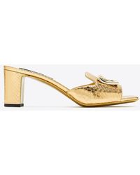 Dolce & Gabbana - Abaya 60 Python Print Leather Mules - Lyst