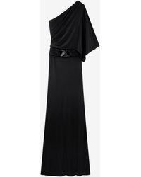 Tom Ford - One-Shoulder Long Dress With Molded Buckle - Lyst