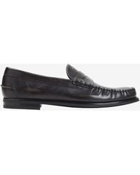 Prada - Vintage Leather Penny Loafers - Lyst