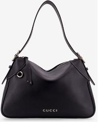 Gucci - Medium Gg Emblem Leather Shoulder Bag - Lyst