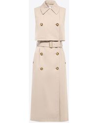 Burberry - Double-Breasted Midi Trench Dress - Lyst