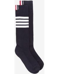 Thom Browne - 4-Bar Stripes Knitted Socks - Lyst