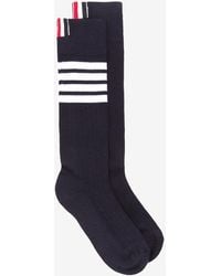 Thom Browne - 4-Bar Stripes Knitted Socks - Lyst