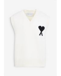 Ami Paris - Ami De Coeur Knitted Sweater Vest - Lyst