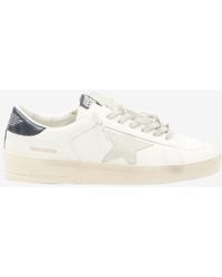 Golden Goose - Stardan Distressed Leather Sneakers - Lyst