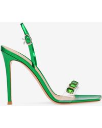 Gianvito Rossi - Ribbon Candy 105 Crystal Embellished Slingback Sandals - Lyst