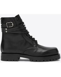 DURAZZI MILANO - Leather Combat Boots - Lyst