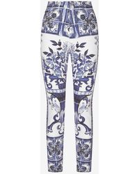 Dolce & Gabbana - Majolica Print High-rise Skinny Jeans - Lyst