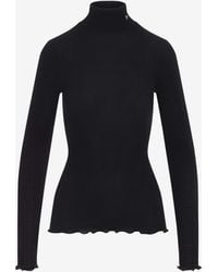 Prada - Ribbed Knit High-Neck Sweater - Lyst