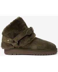 Burberry - Chubby Buckled Shearling Ankle Boots - Lyst