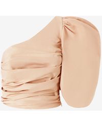 Pinko - Magnanina One-Shoulder Gathered Top - Lyst