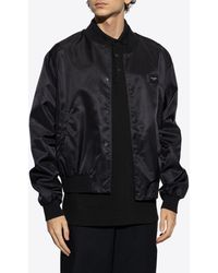 Dolce & Gabbana - Logo-Patch Zip-Up Jacket - Lyst