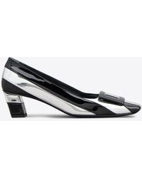 Roger Vivier - Belle Vivier 45 Striped Pumps - Lyst