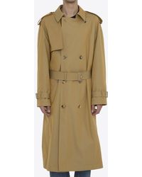 Burberry - Long Gabardine Trench Coat - Lyst