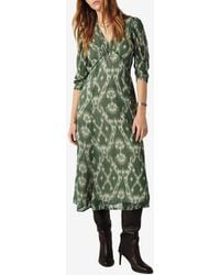 Ba&sh - Matsa Printed Midi Dress - Lyst