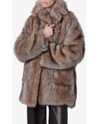 BB COUTURE - Brigitte Wolf-Effect Faux Fur Coat - Lyst