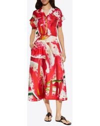 Tory Burch - Dress With Print - Lyst
