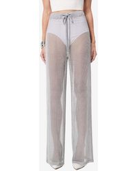 Mossman - Interlock Open Knit Wide-Leg Pants - Lyst