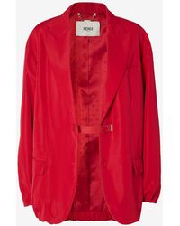 Fendi - Single-Breasted Buttoned Blazer - Lyst