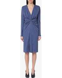 Etro - Jacquard-Effect Gathered Dress - Lyst