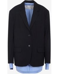 Acne Studios - Single-Breasted Layered Blazer - Lyst