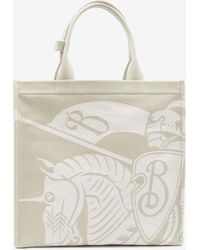 Burberry - Small Equestrian Knight Design Tote Bag - Lyst