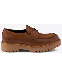Prada - Leather Loafers - Lyst