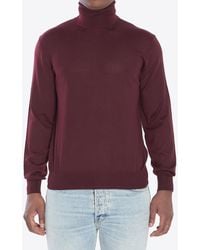 Saint Laurent - Fine Wool Turtleneck Sweater - Lyst