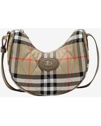 Burberry - Horseshoe Quilted Check Crossbody Bag - Lyst