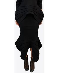 Dawei - Wool Asymmetric Midi Skirt - Lyst