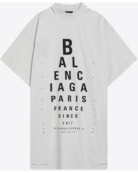 Balenciaga - Optical Logo Oversized T-Shirt - Lyst