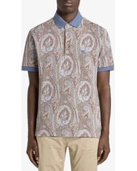 Etro - Paisley Print Polo T-Shirt - Lyst