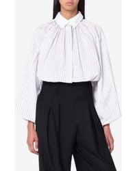 Patou - Balloon-Sleeved Stripe Shirt - Lyst