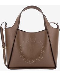 Stella McCartney - Studded Logo Faux Leather Tote Bag - Lyst