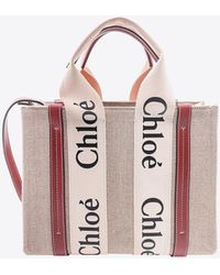 Chloé - Small Woody Logo-Strap Tote Bag - Lyst