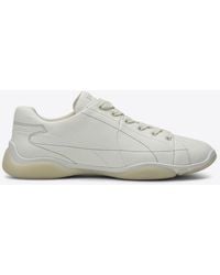 Prada - Logo Leather Sneaker - Lyst