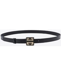 Givenchy - 4G Logo Buckle Leather Belt - Lyst
