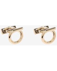Ferragamo - Logo-Shaped Cufflinks - Lyst