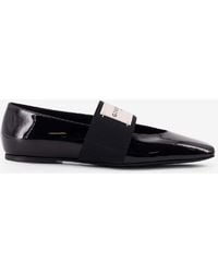 Givenchy - Label Patent Leather Ballet Flats - Lyst